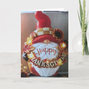 **HAPPY THANKSGIVING** FROM A CUTE GNOME HOLIDAY CARD