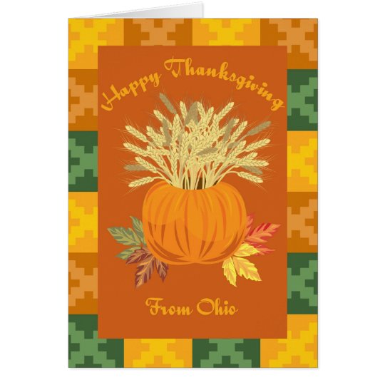 Happy Thanksgiving From Ohio Card