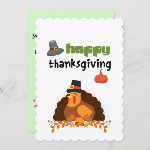 Happy Thanksgiving- Fun Turkey Card