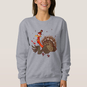 happy thanksgiving funny drunk turkey sweatshirt