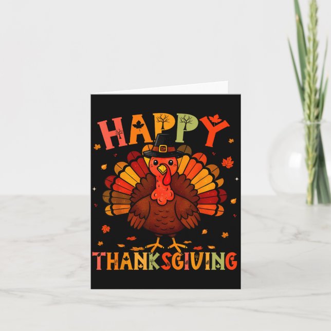 Happy Thanksgiving Funny Turkey Day Family Dinner  Card (Front)