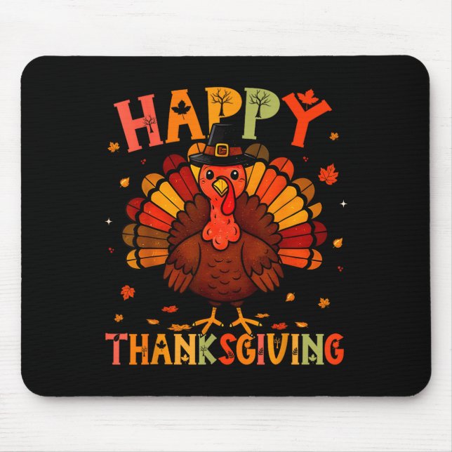 Happy Thanksgiving Funny Turkey Day Family Dinner  Mouse Pad (Front)