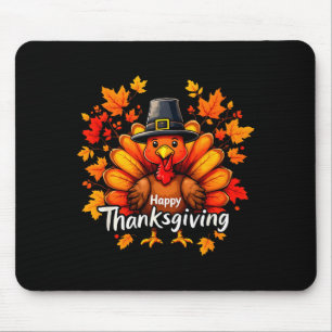Happy Thanksgiving Funny Turkey Family Dinner Than Mouse Pad