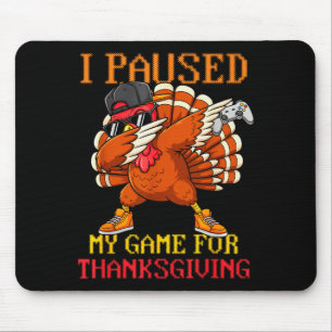 Happy Thanksgiving Gaming Fall Turkey Gamer Boys K Mouse Pad