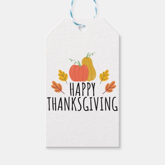 HAPPY THANKSGIVING GIFT TAGS (Front)