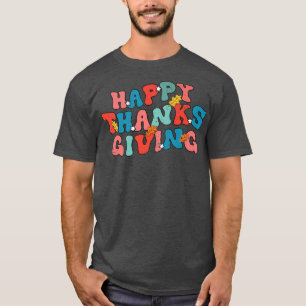 Happy Thanksgiving Girls Boys Kids Funny Turkey Da T-Shirt