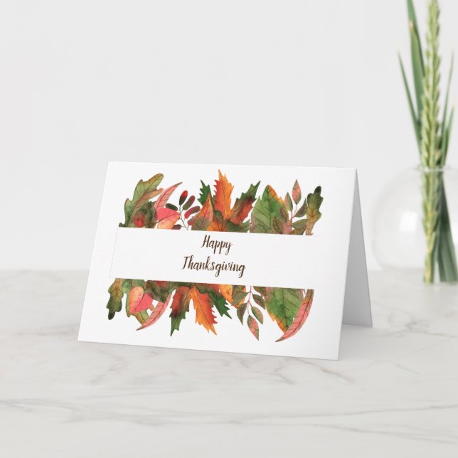 Happy Thanksgiving Give Thanks On This Day Holiday Card (Front)