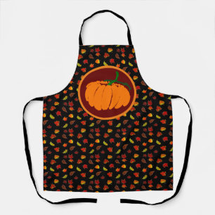 Happy Thanksgiving! Glittery Maple Leaves/Pumpkin Apron