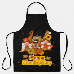 Happy Thanksgiving Gnome Apron
