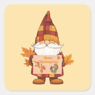 Happy  Thanksgiving Gnome Sticker