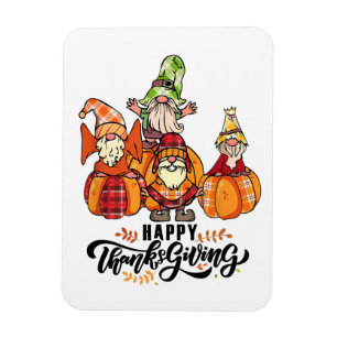 Happy Thanksgiving Gnomes Magnet