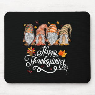 Happy Thanksgiving Gnomes Mouse Pad