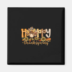 Happy Thanksgiving Gobble Coquette Preppy Turkey F Magnet