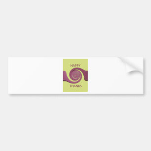 Happy Thanksgiving Golden Yellow whirl design.png Bumper Sticker