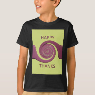 Happy Thanksgiving Golden Yellow whirl design.png T-Shirt