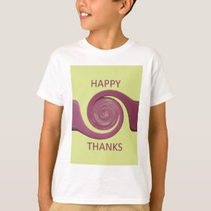 Happy Thanksgiving Golden Yellow whirl design.png T-Shirt