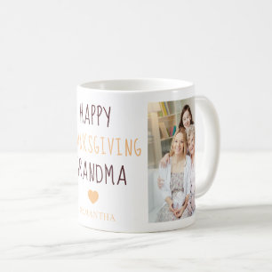 Happy Thanksgiving Grandma 2 Photos Coffee Mug
