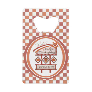 Happy Thanksgiving Grateful & Blessed Retro Sign