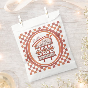 Happy Thanksgiving Grateful & Blessed Retro Sign Favour Bag