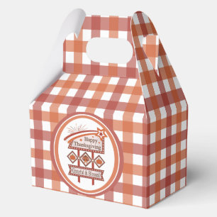 Happy Thanksgiving Grateful & Blessed Retro Sign Favour Box