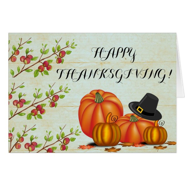 Happy Thanksgiving! Greeting Card (Front Horizontal)