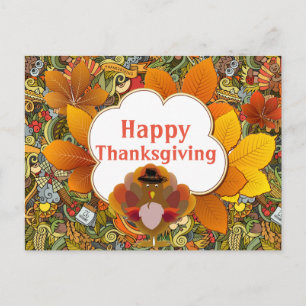 Happy Thanksgiving Greeting Postcard