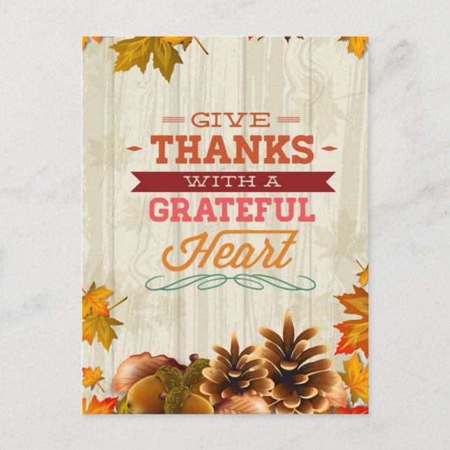 Happy Thanksgiving Greetings Postcard (Front)
