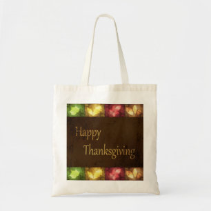 Happy Thanksgiving Grunge Leaves Tote Bag