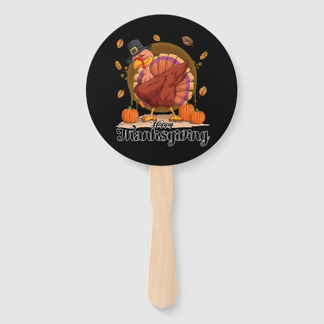 Happy Thanksgiving  Hand Fan (Front)