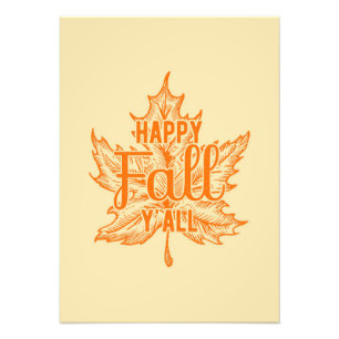 Happy Thanksgiving Happy Fall Yall Photo Print