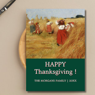 Happy Thanksgiving Harvest Wlodzimierz Tetmajer Card