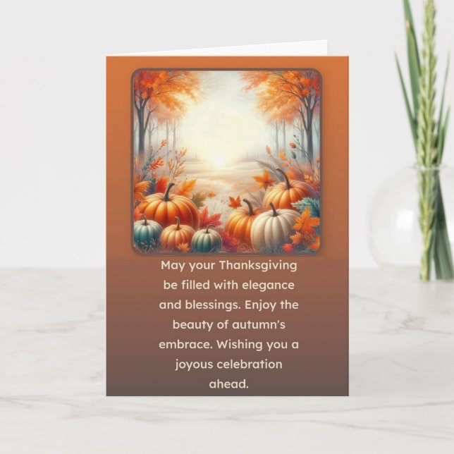 Happy Thanksgiving Holiday Card (Front)