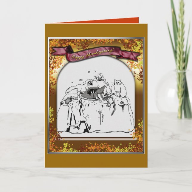 happy thanksgiving holiday card (Front)