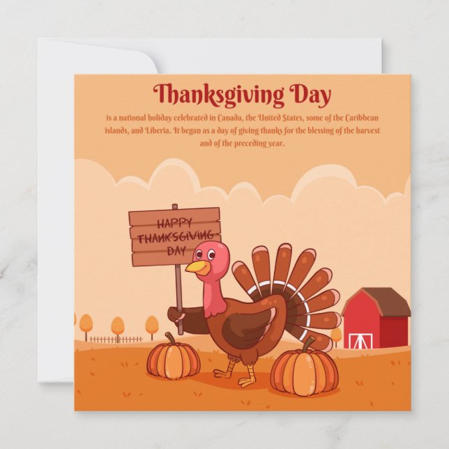 Happy Thanksgiving Holiday Card (Front)
