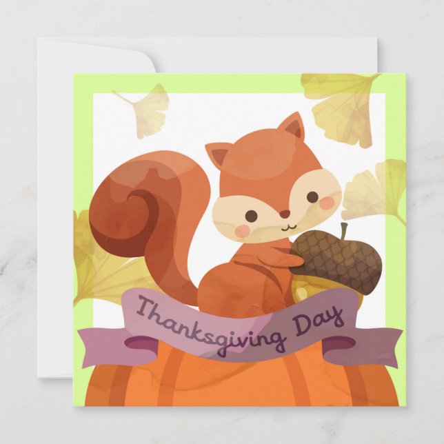 Happy Thanksgiving Holiday Card (Front)