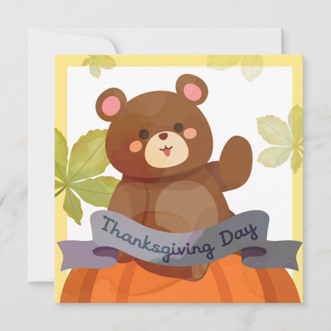 Happy Thanksgiving Holiday Card (Front)
