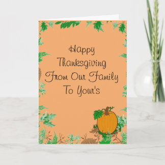 Happy thanksgiving holiday card