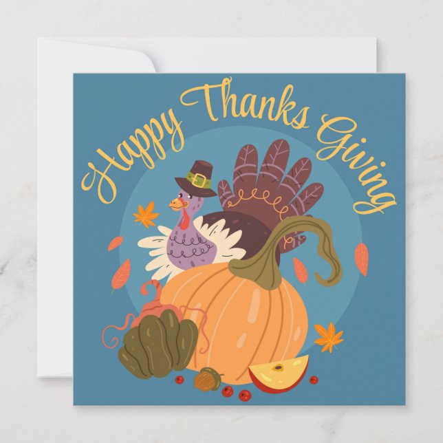 Happy Thanksgiving Holiday Card (Front)