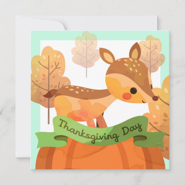 Happy Thanksgiving Holiday Card (Front)