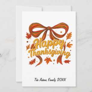 Happy Thanksgiving Holiday Card ,Thank You Card