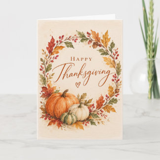  Happy Thanksgiving Holiday Greeting Card