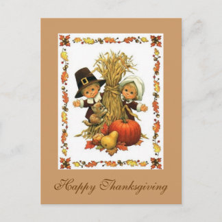 Happy Thanksgiving Holiday Postcard