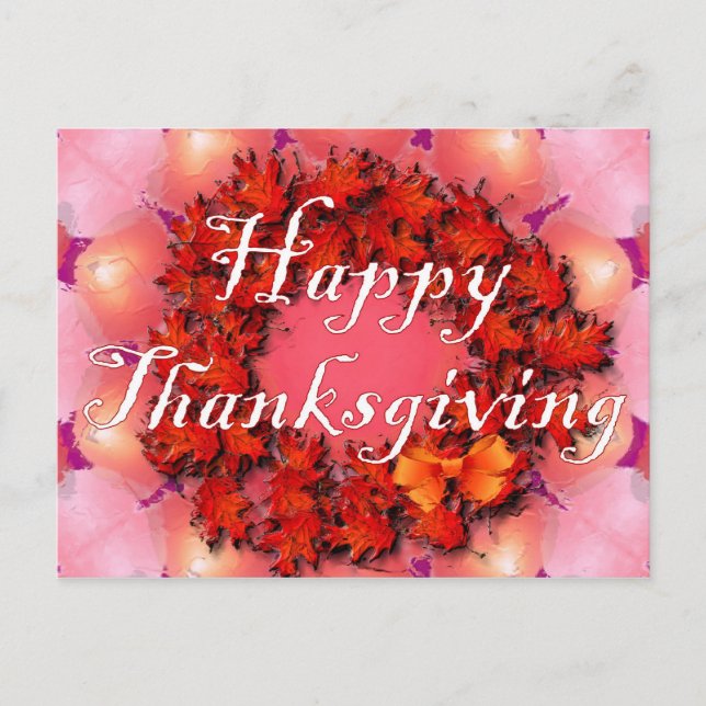 Happy Thanksgiving Holiday Postcard (Front)