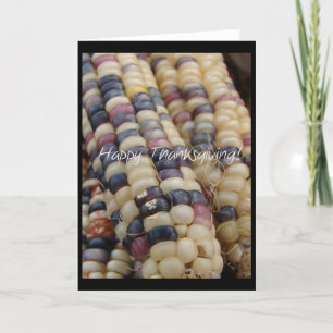 Happy Thanksgiving, Indian Corn Holiday Card