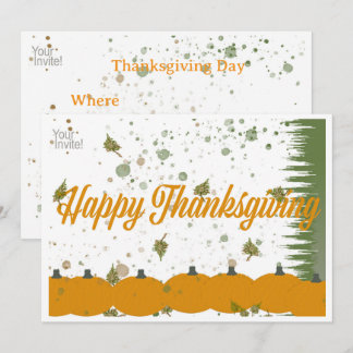 Happy Thanksgiving Invitation