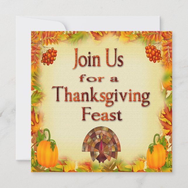 Happy Thanksgiving Invitations (Front)