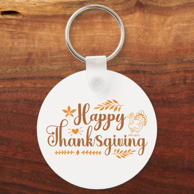 Happy Thanksgiving Key Ring (Back)