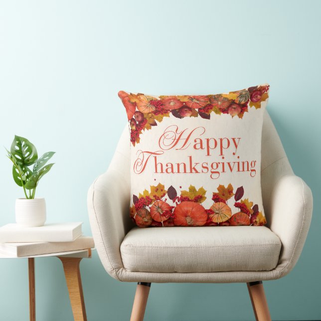 Happy Thanksgiving Large Cushion (Chair)