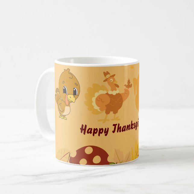 Happy Thanksgiving Latest Design 2024 Coffee Mug (Front Left)