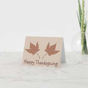 Happy Thanksgiving Leaf Card